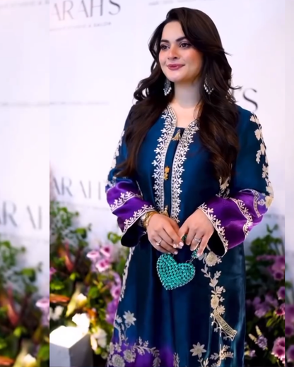 Aeman Top Trending Silk Stuff Viral Suit - Hot Selling